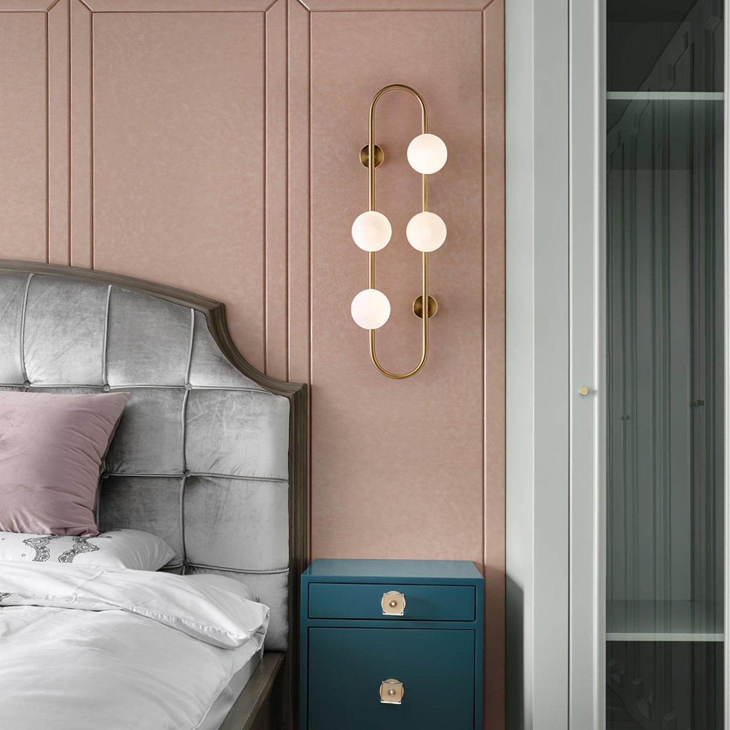 Buch Multi-Bulb Gold & Black Wall Lamp with Glass Shades