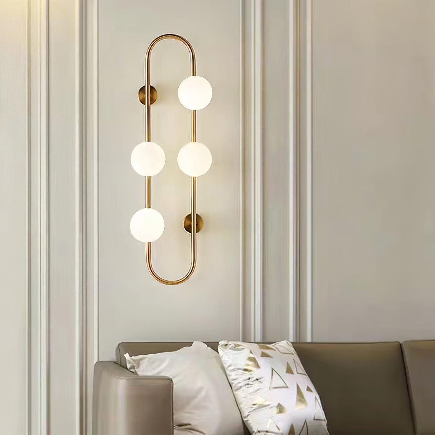 Buch Multi-Bulb Gold & Black Wall Lamp with Glass Shades