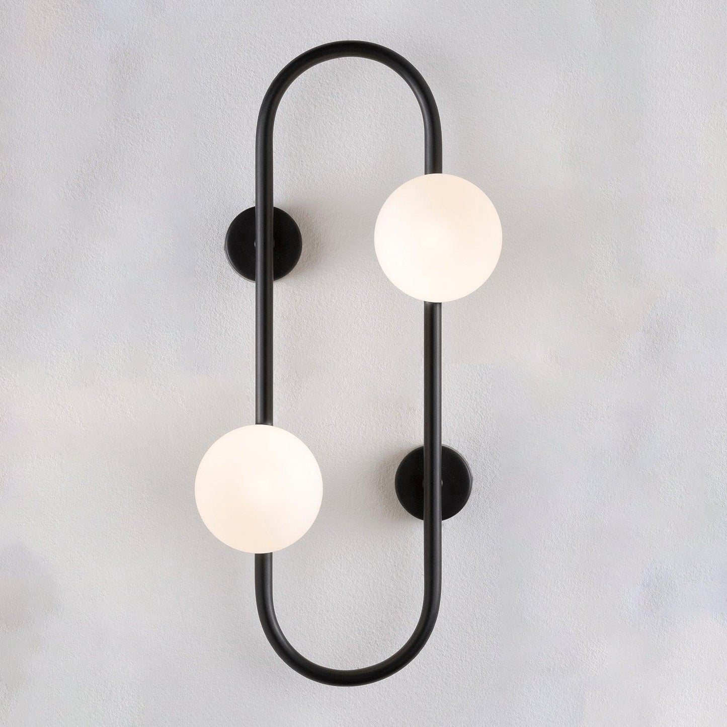 Buch Multi-Bulb Gold & Black Wall Lamp with Glass Shades