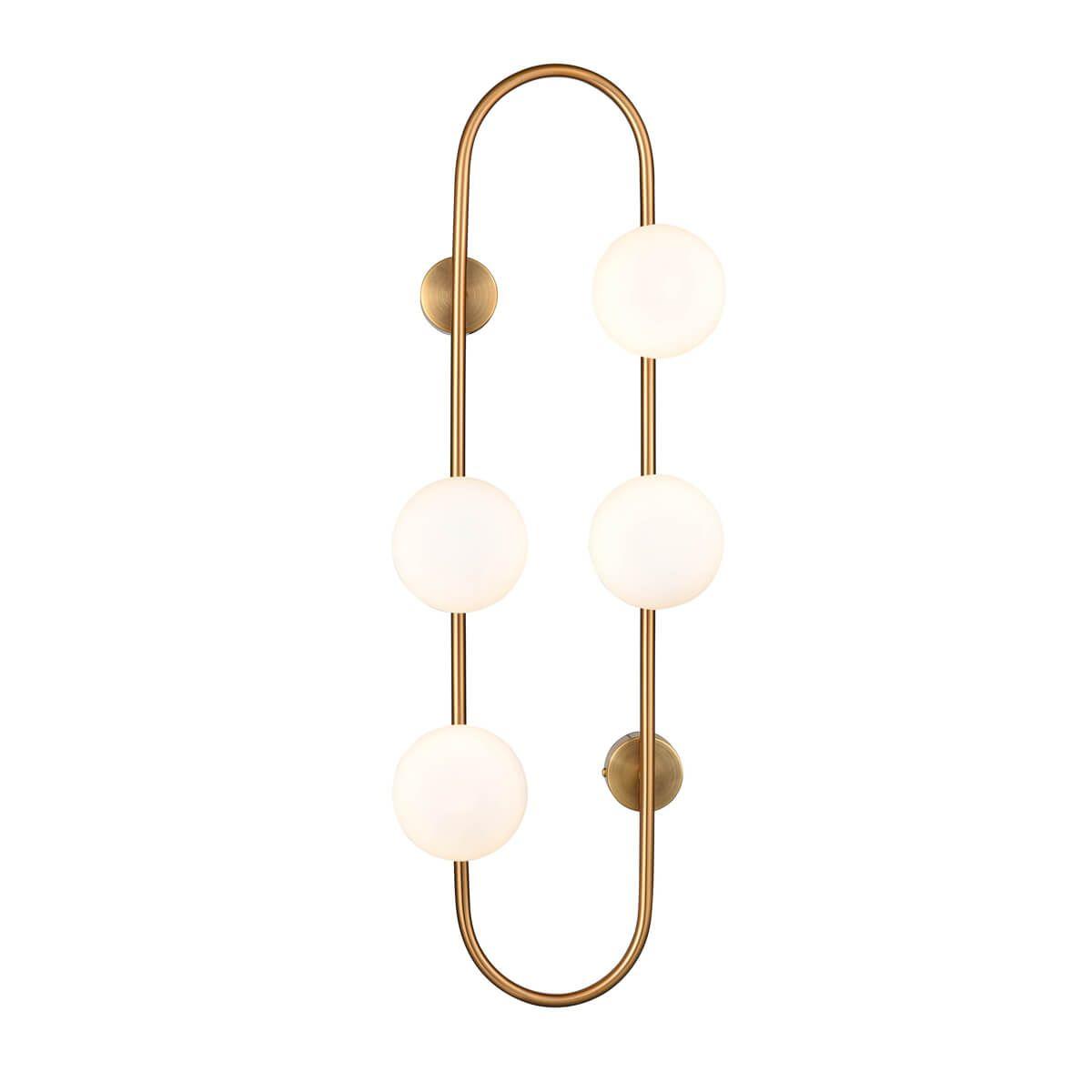 Buch Multi-Bulb Gold & Black Wall Lamp with Glass Shades