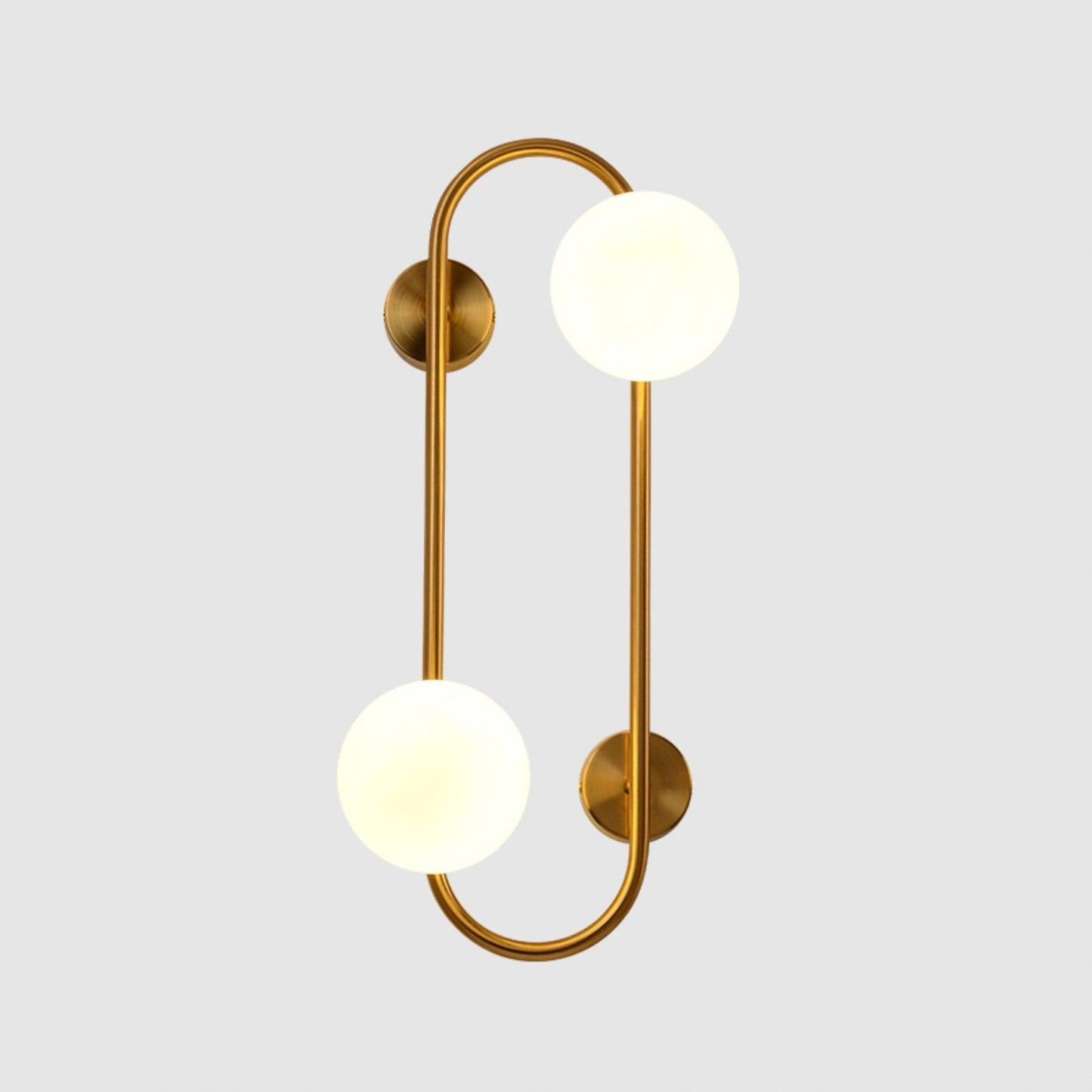 Buch Multi-Bulb Gold & Black Wall Lamp with Glass Shades