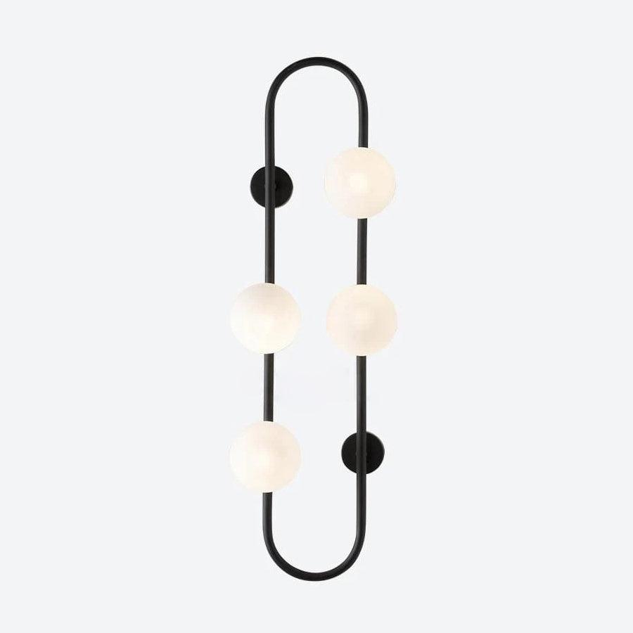 Buch Multi-Bulb Gold & Black Wall Lamp with Glass Shades