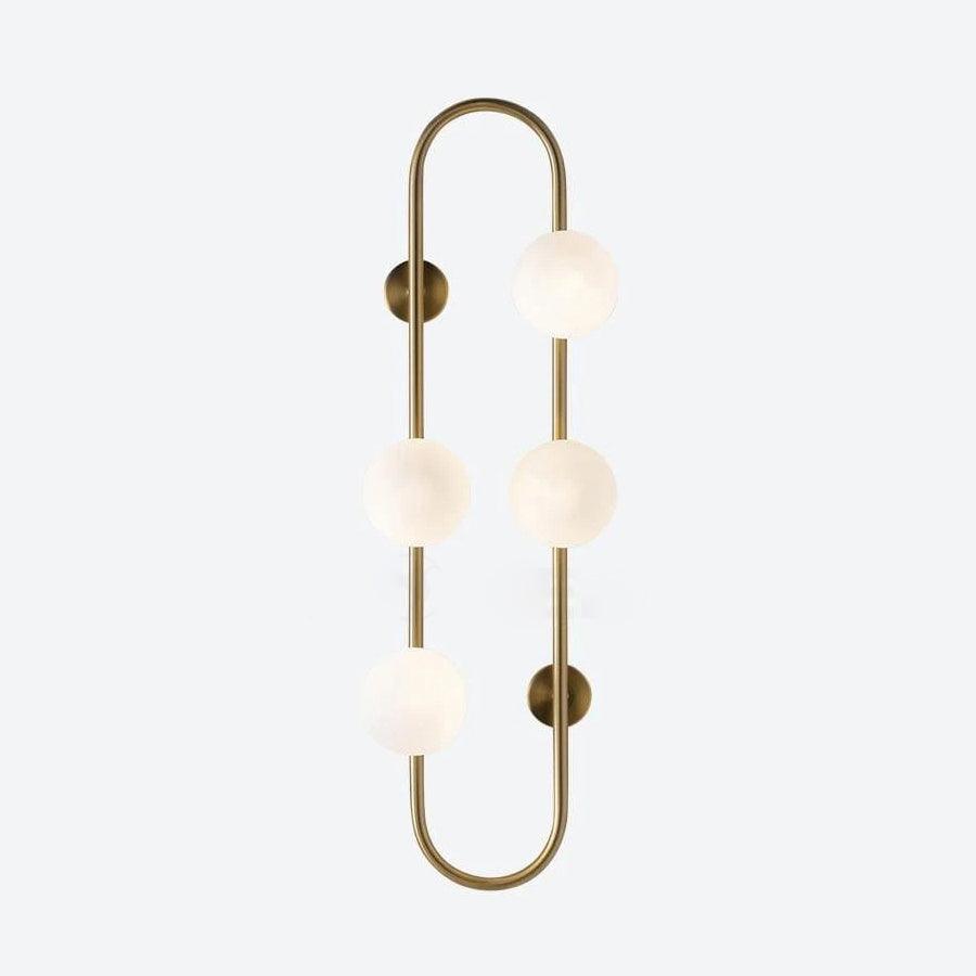 Buch Multi-Bulb Gold & Black Wall Lamp with Glass Shades