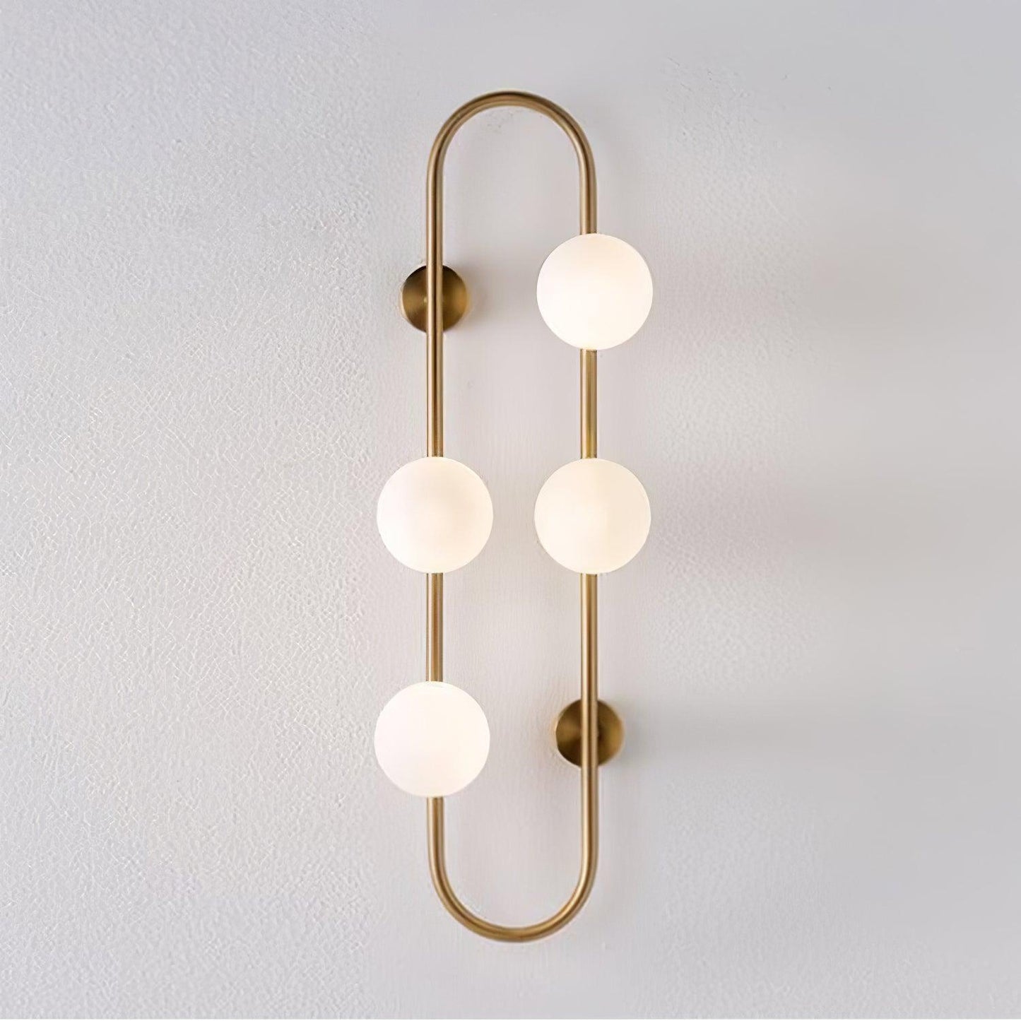 Buch Multi-Bulb Gold & Black Wall Lamp with Glass Shades