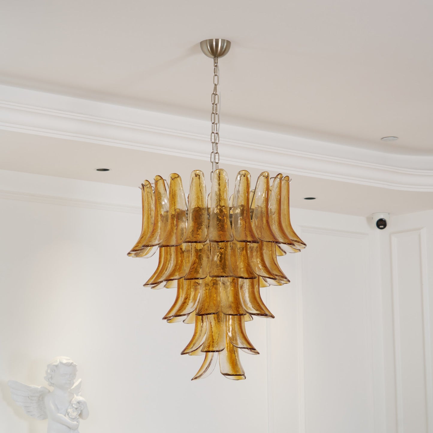 Murano Amber Lily Chandelier - YIOSI