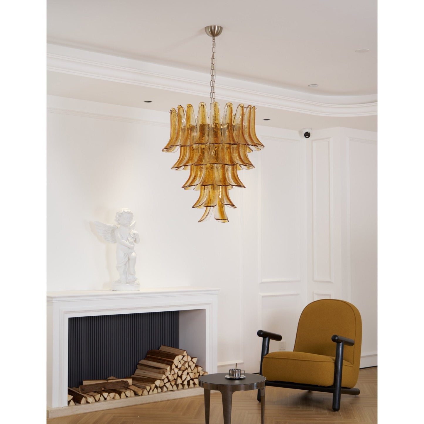 Murano Amber Lily Chandelier - YIOSI