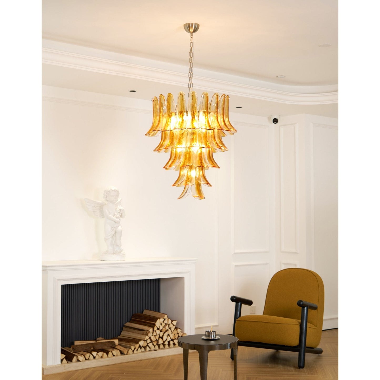 Murano Amber Lily Chandelier - YIOSI