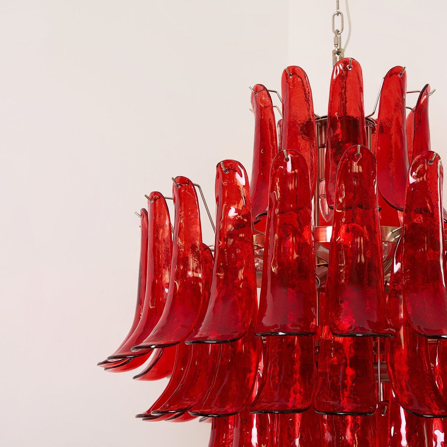 Murano Crimson Cascade Chandelier - YIOSI