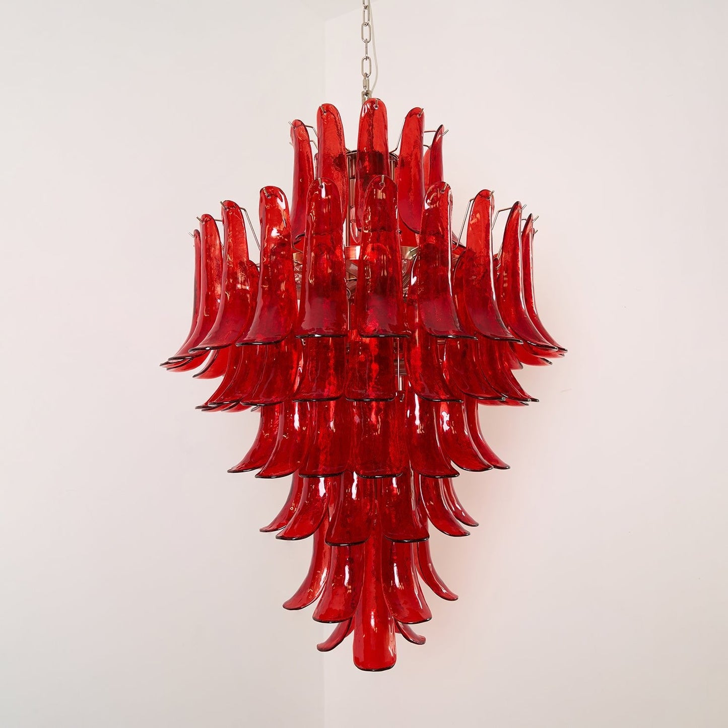 Murano Crimson Cascade Chandelier - YIOSI