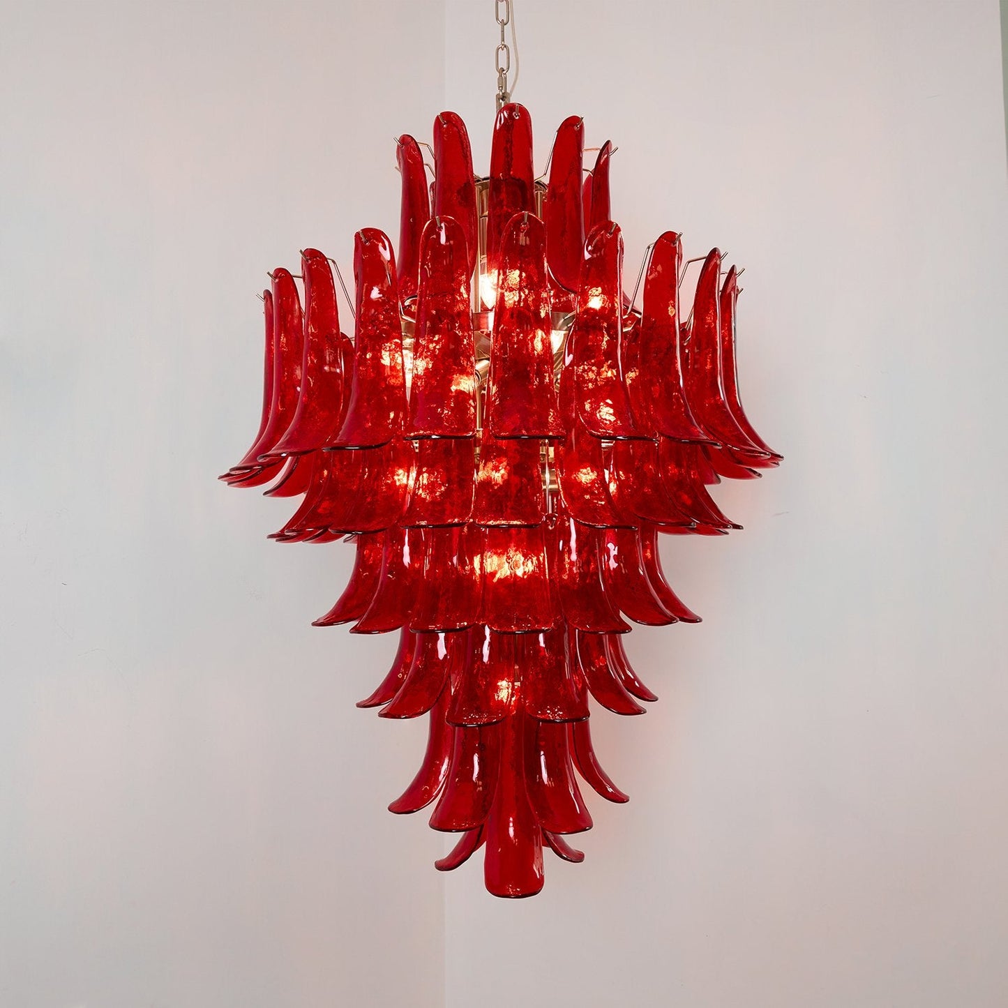 Murano Crimson Cascade Chandelier - YIOSI