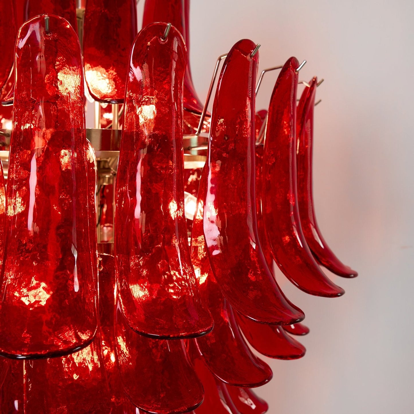 Murano Crimson Cascade Chandelier - YIOSI