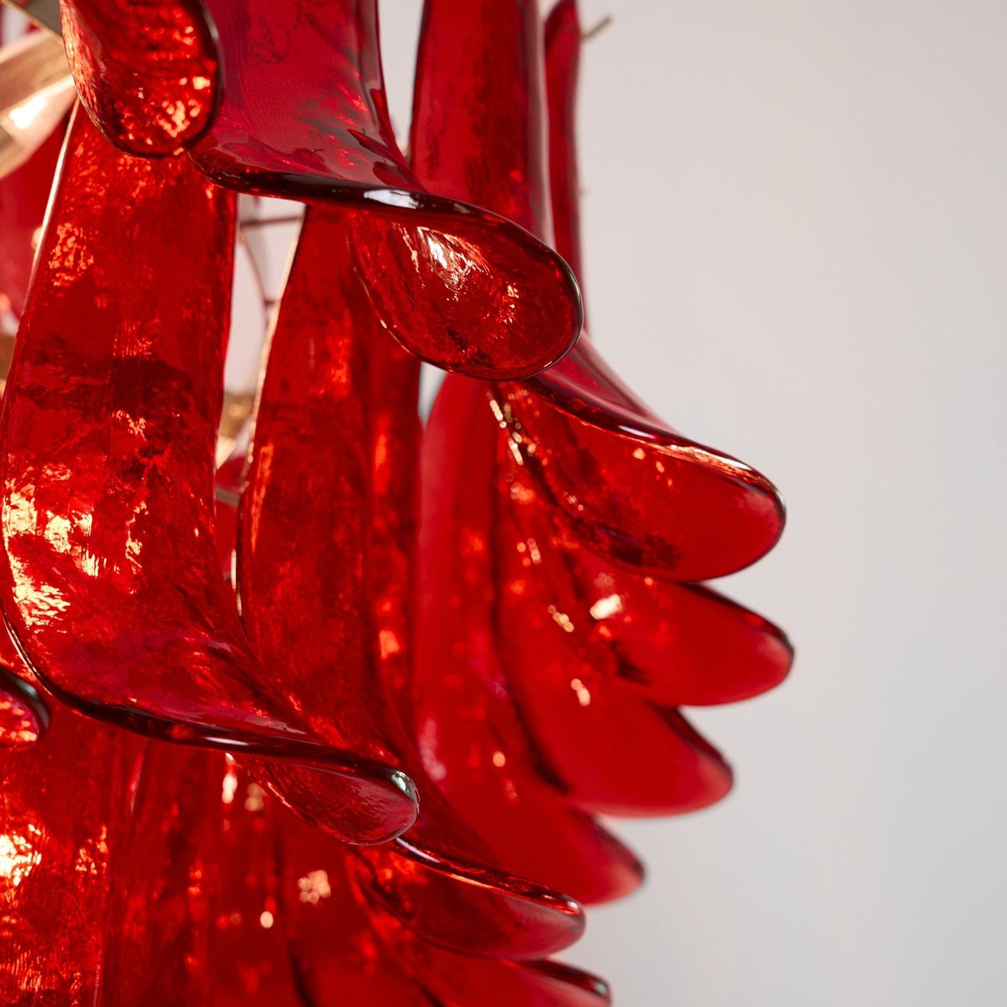 Murano Crimson Cascade Chandelier - YIOSI