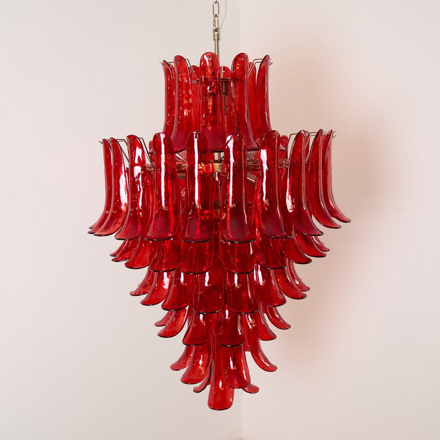 Murano Crimson Cascade Chandelier - YIOSI