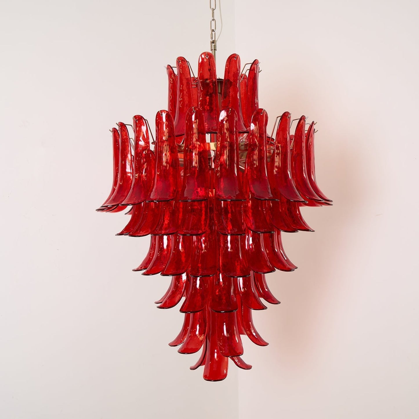 Murano Crimson Cascade Chandelier - YIOSI