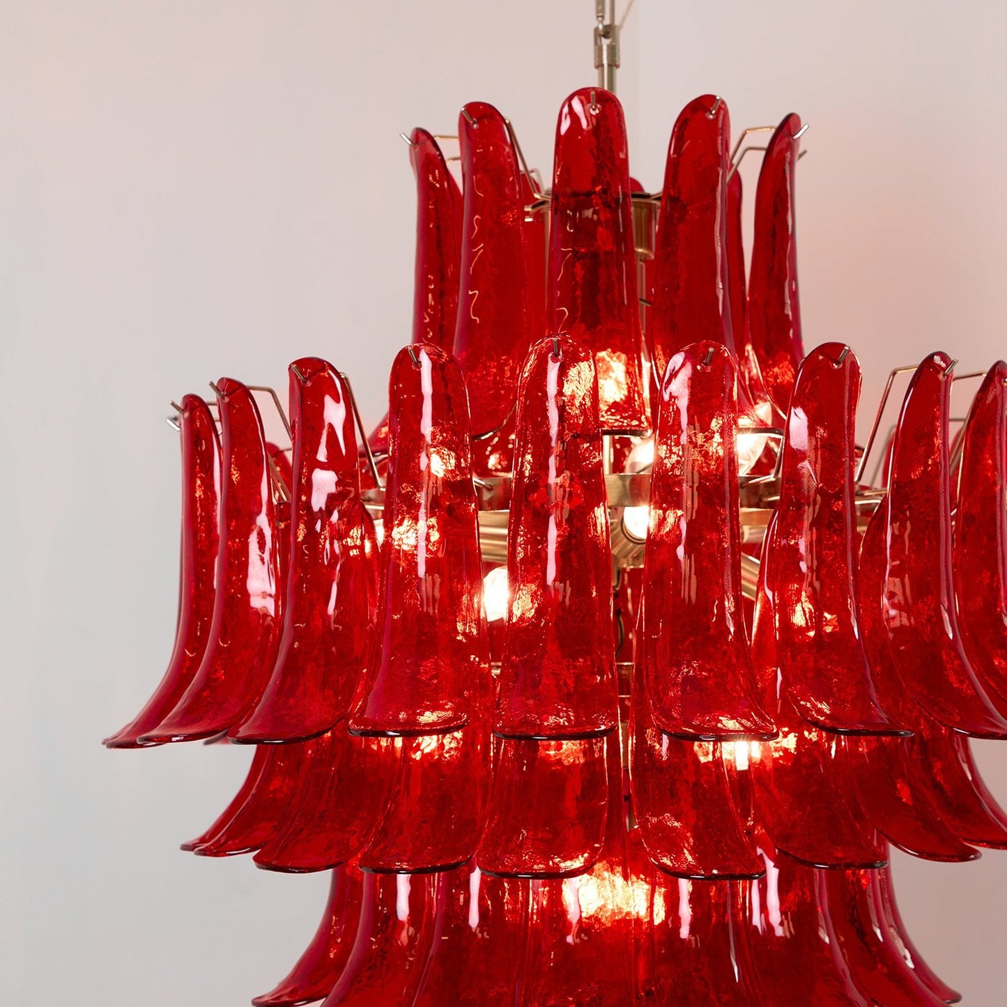 Murano Crimson Cascade Chandelier - YIOSI