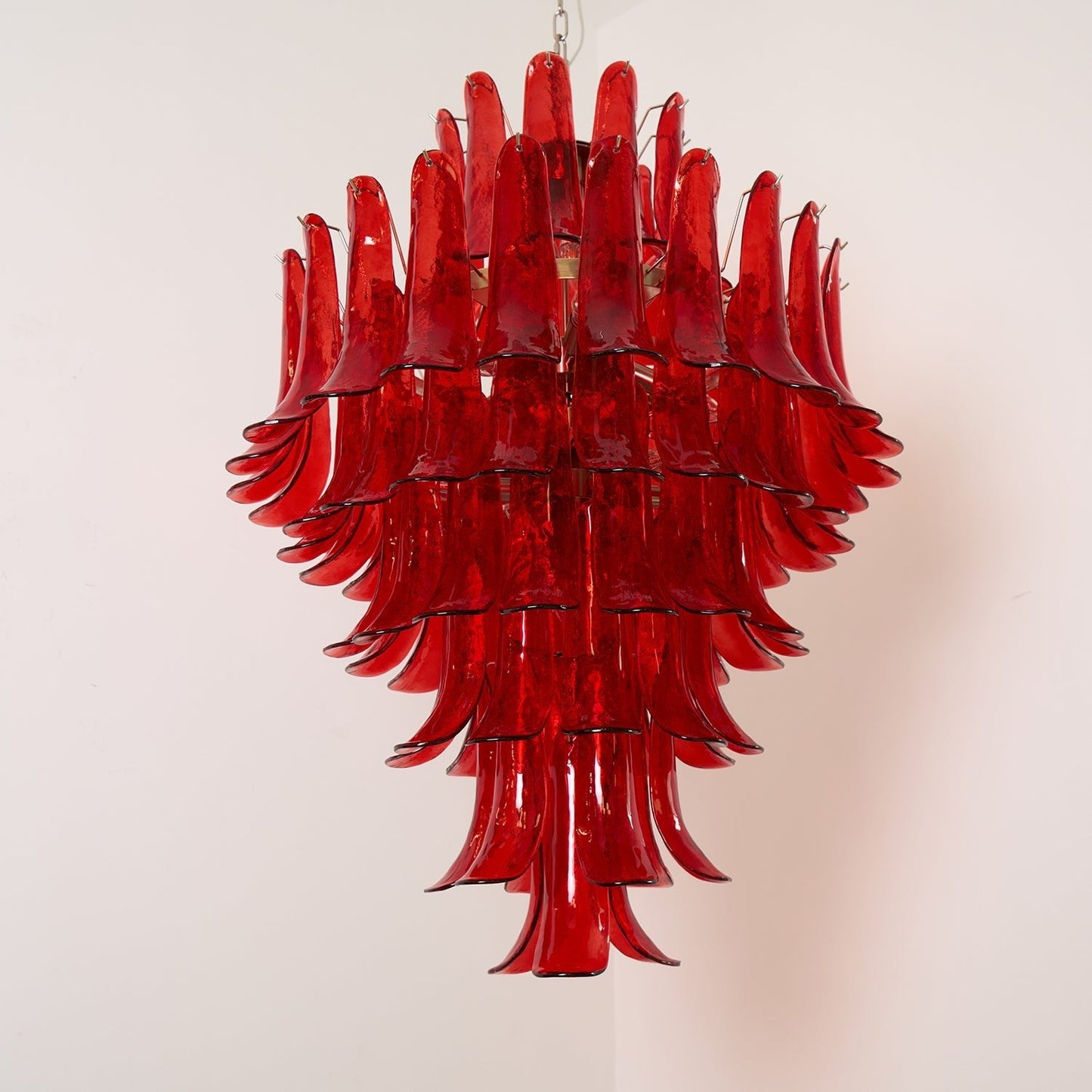 Murano Crimson Cascade Chandelier - YIOSI