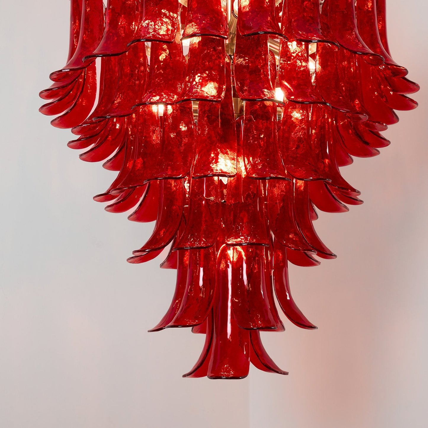 Murano Crimson Cascade Chandelier - YIOSI