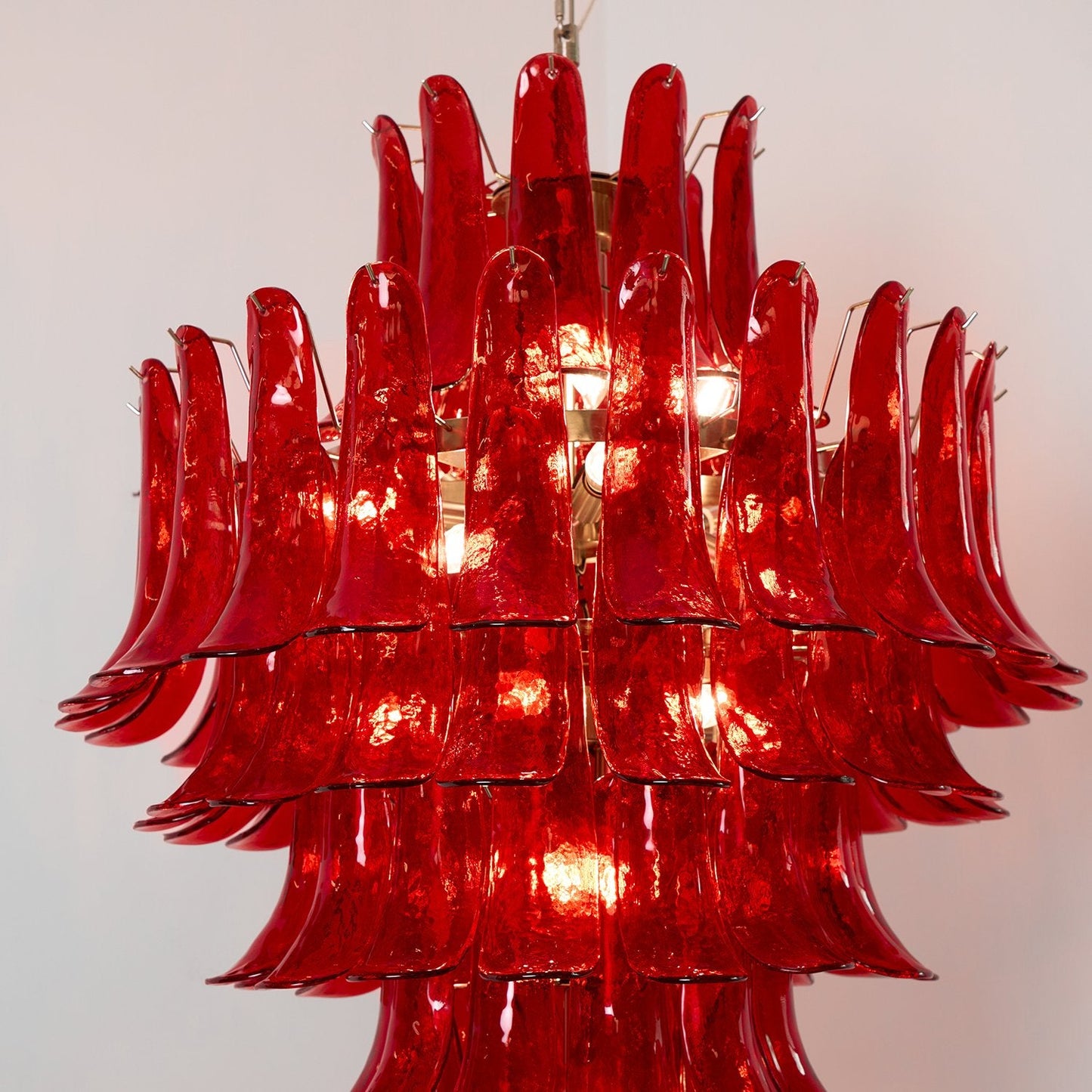 Murano Crimson Cascade Chandelier - YIOSI