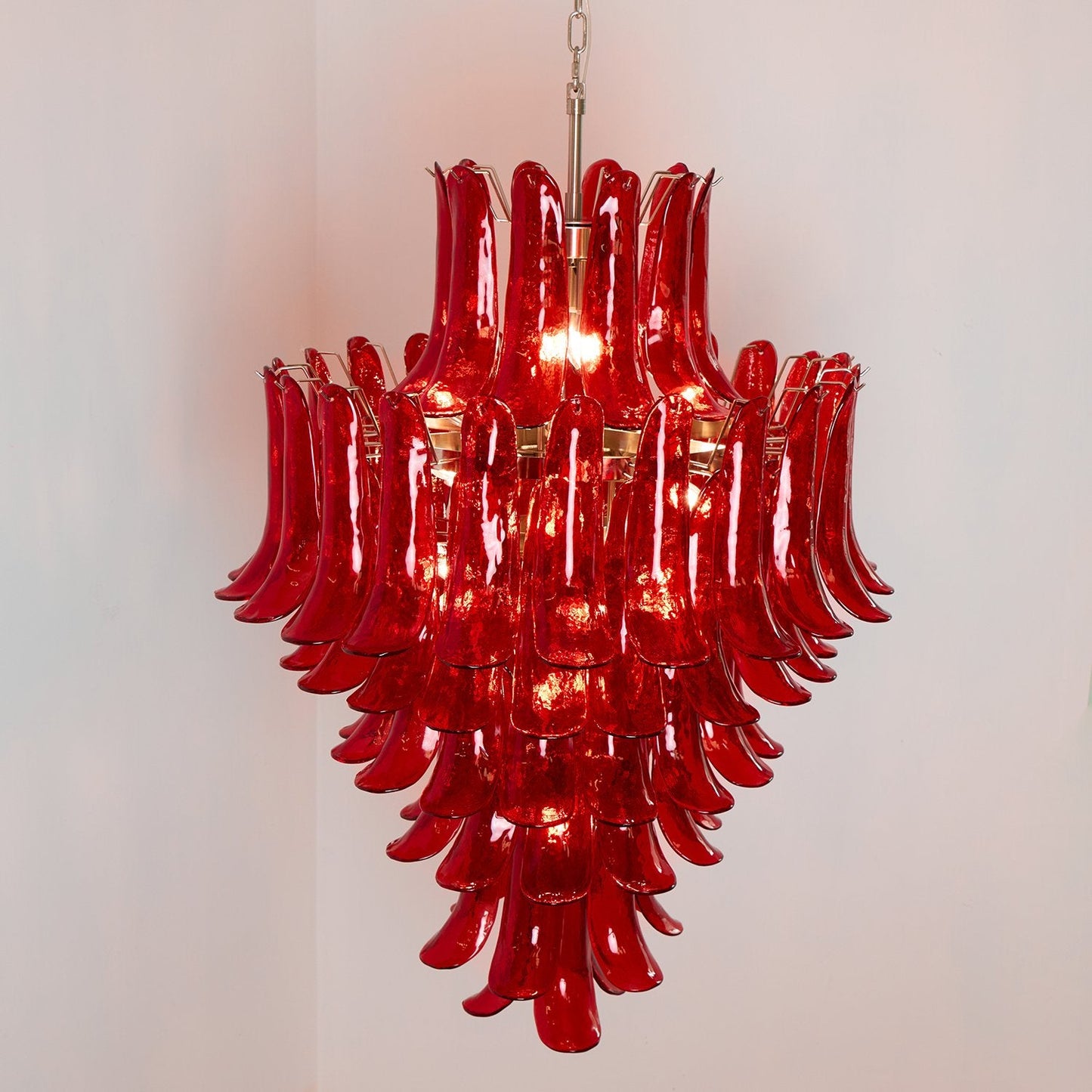 Murano Crimson Cascade Chandelier - YIOSI