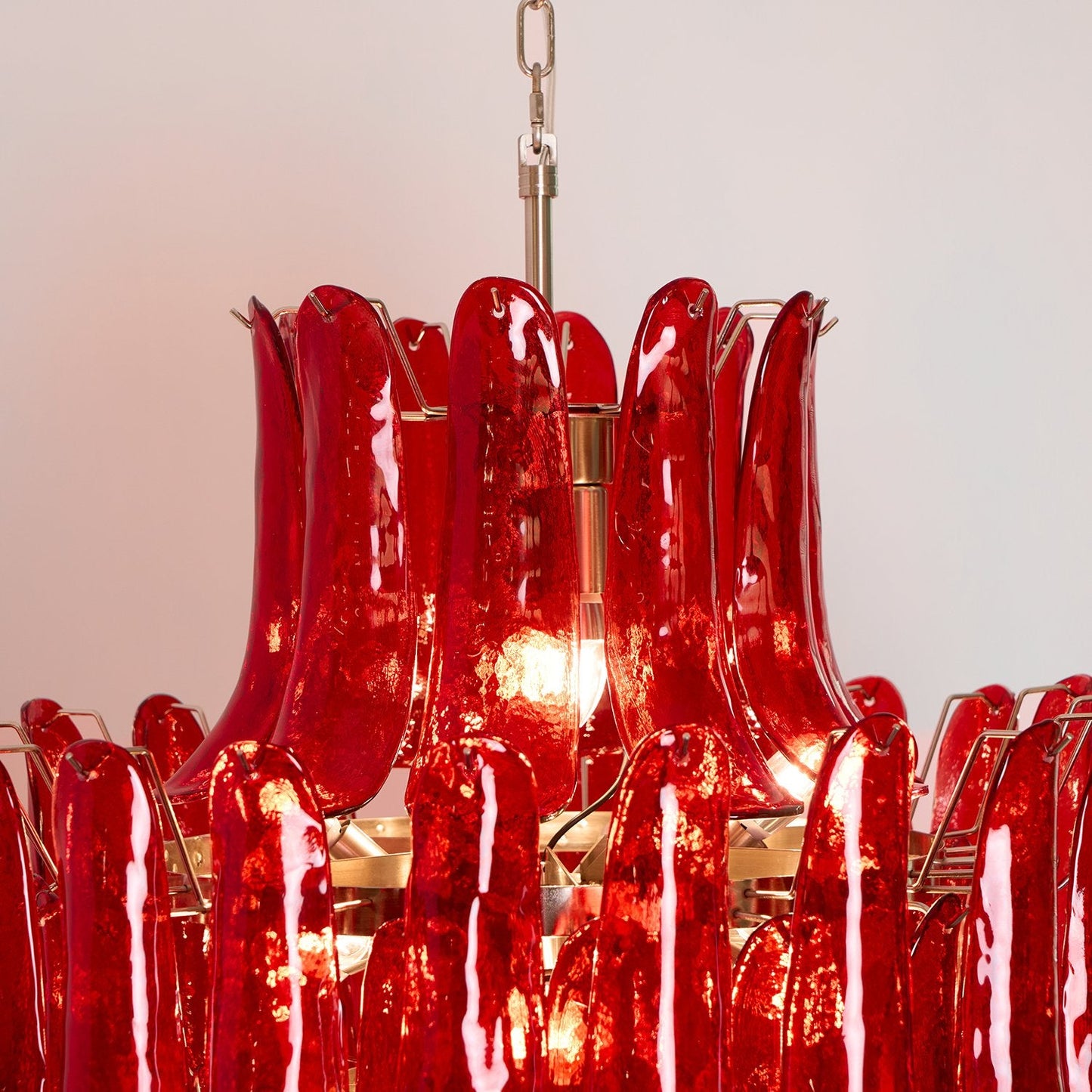 Murano Crimson Cascade Chandelier - YIOSI
