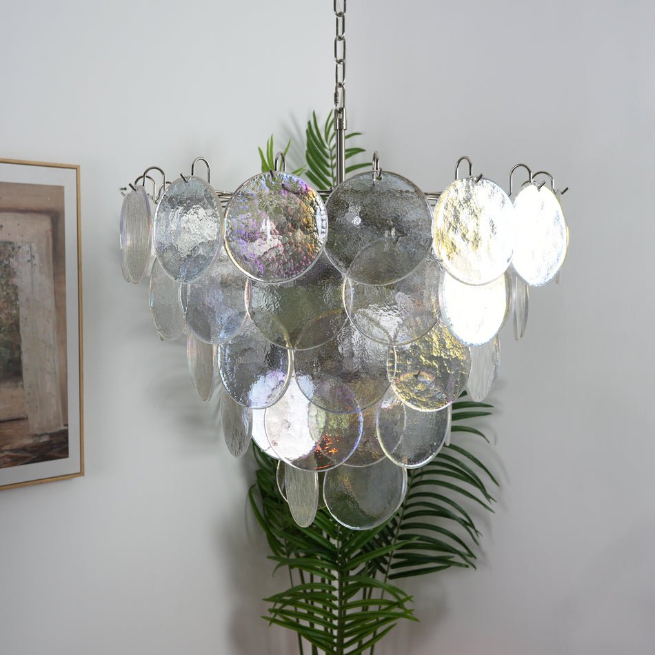 Murano Disc Iridescent Chandelier - YIOSI