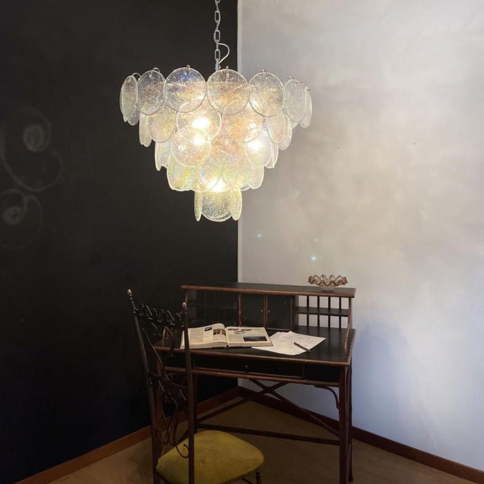 Murano Disc Iridescent Chandelier - YIOSI