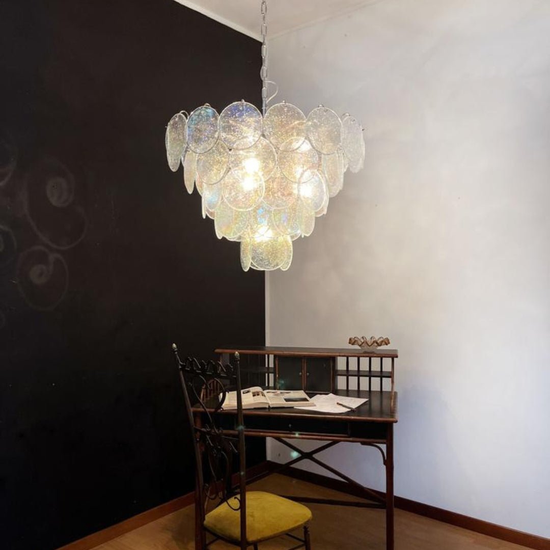 Murano Disc Iridescent Chandelier - YIOSI
