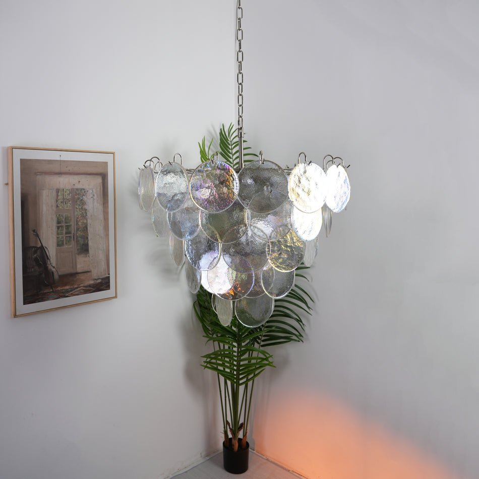 Murano Disc Iridescent Chandelier - YIOSI