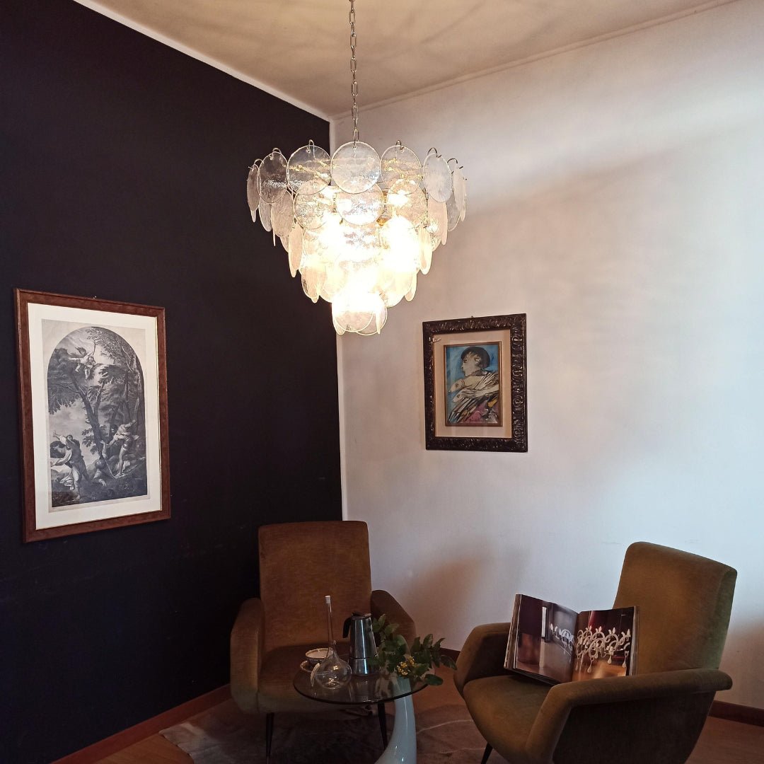 Murano Disc Iridescent Chandelier - YIOSI