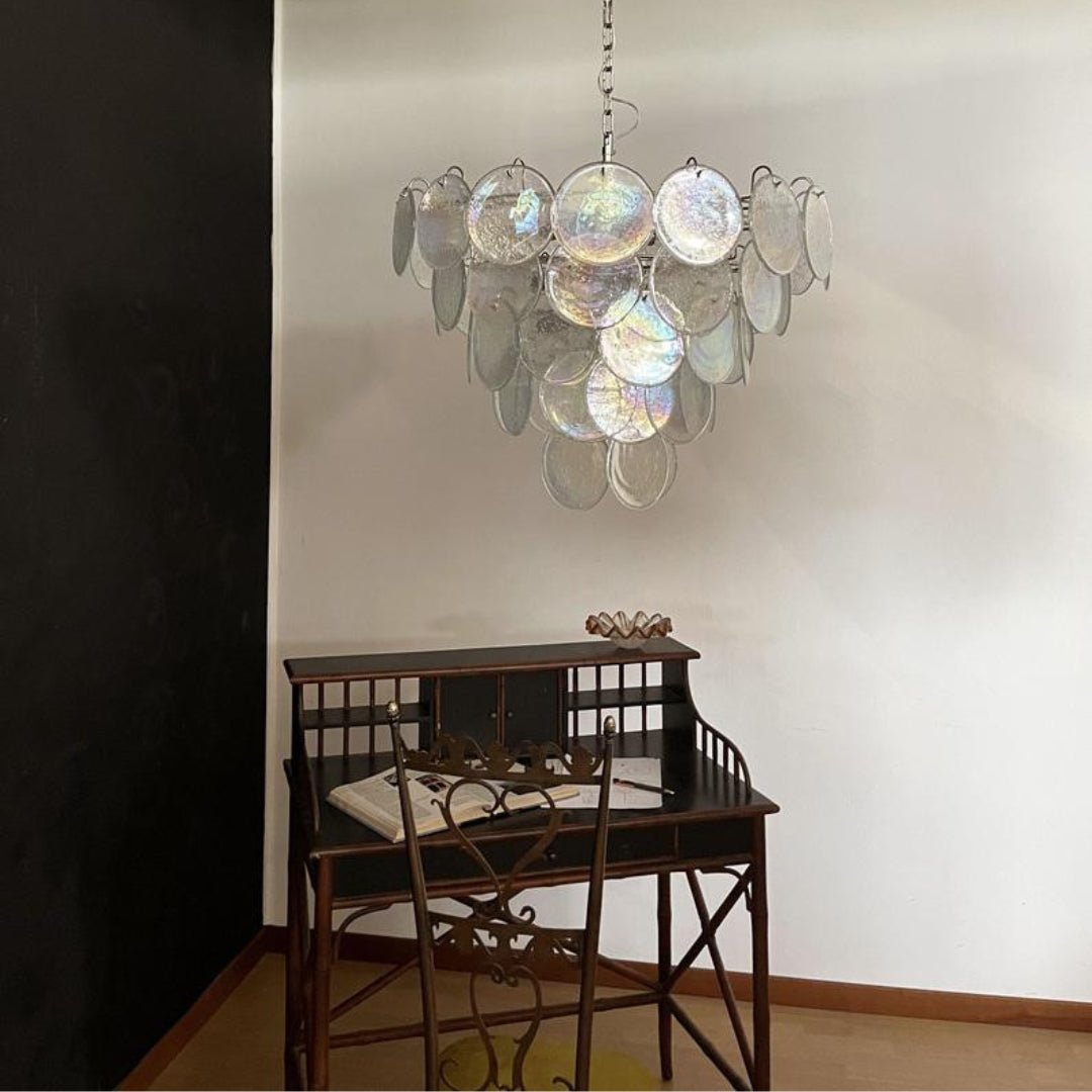 Murano Disc Iridescent Chandelier - YIOSI