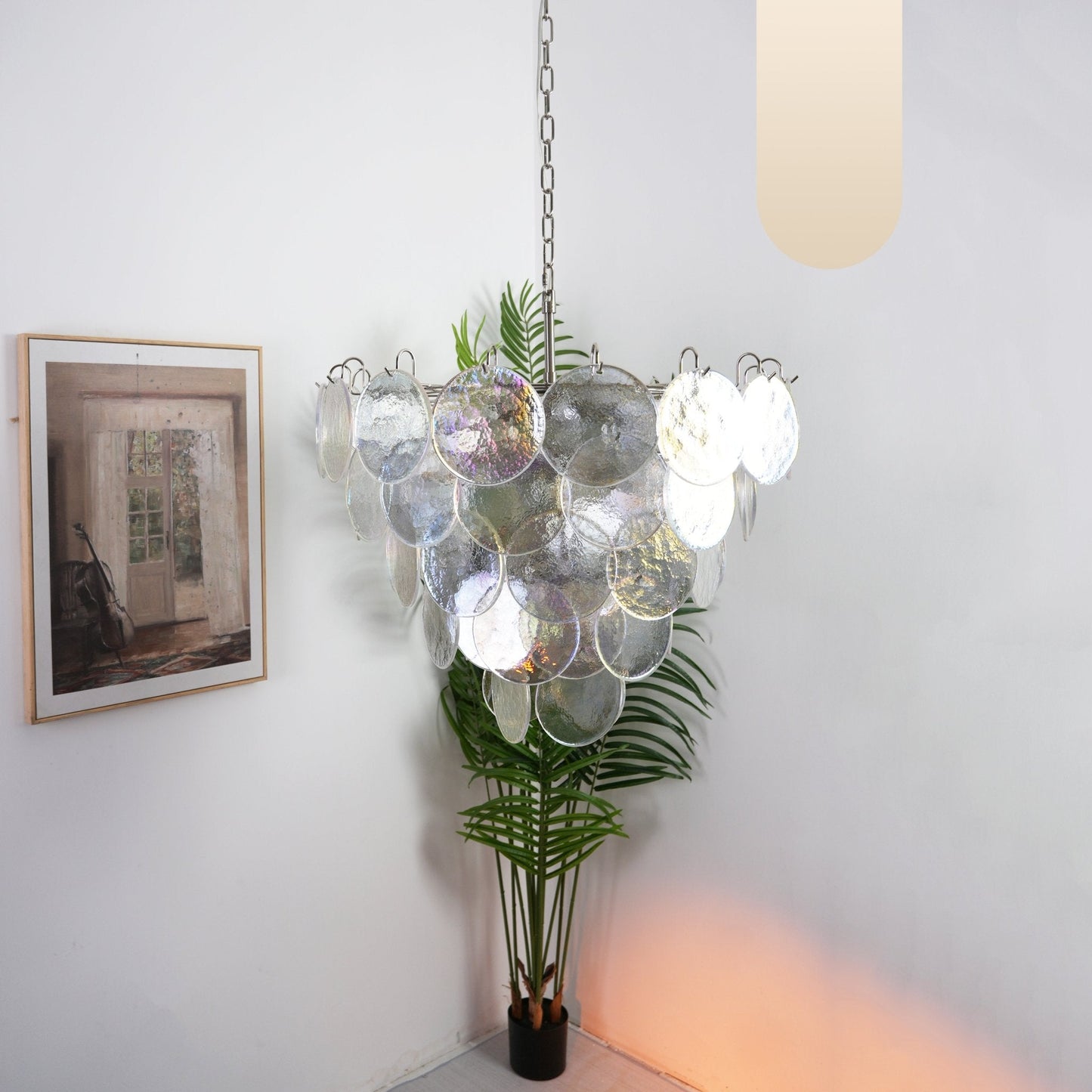 Murano Disc Iridescent Chandelier - YIOSI