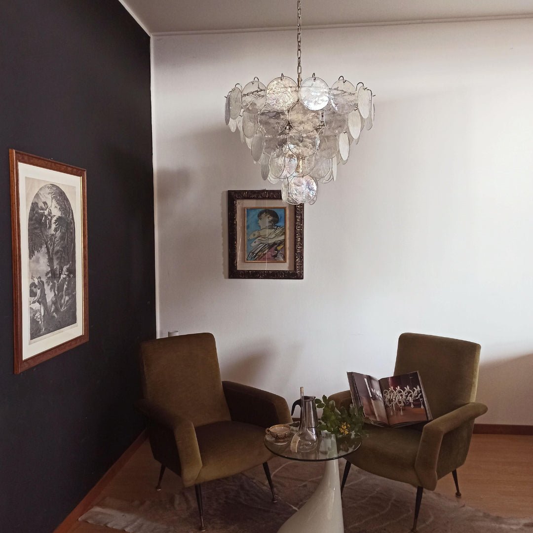 Murano Disc Iridescent Chandelier - YIOSI