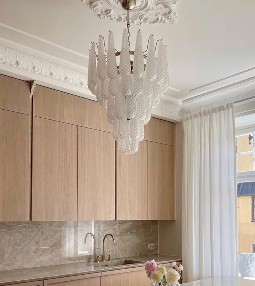 Murano Glass Droplet Chandelier - YIOSI