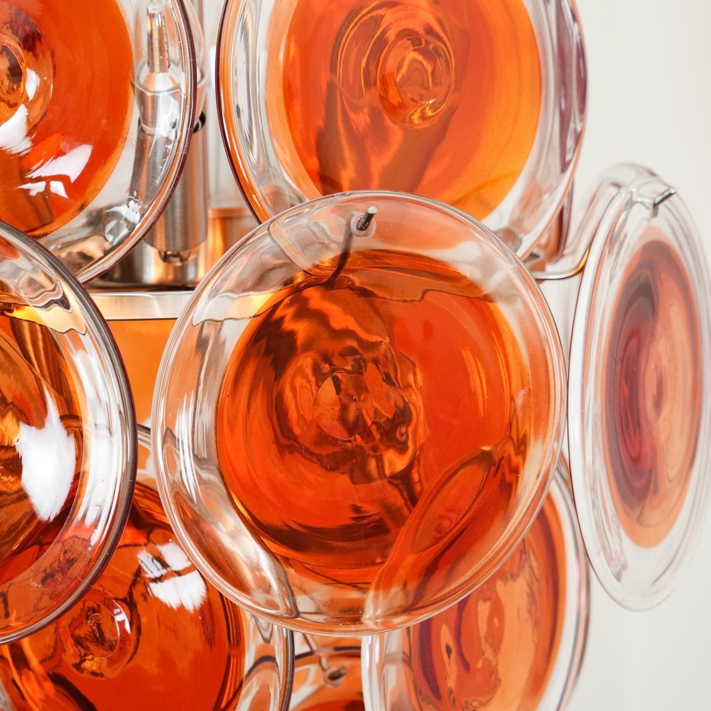 Murano Orange Disk Glass Chandelier - YIOSI