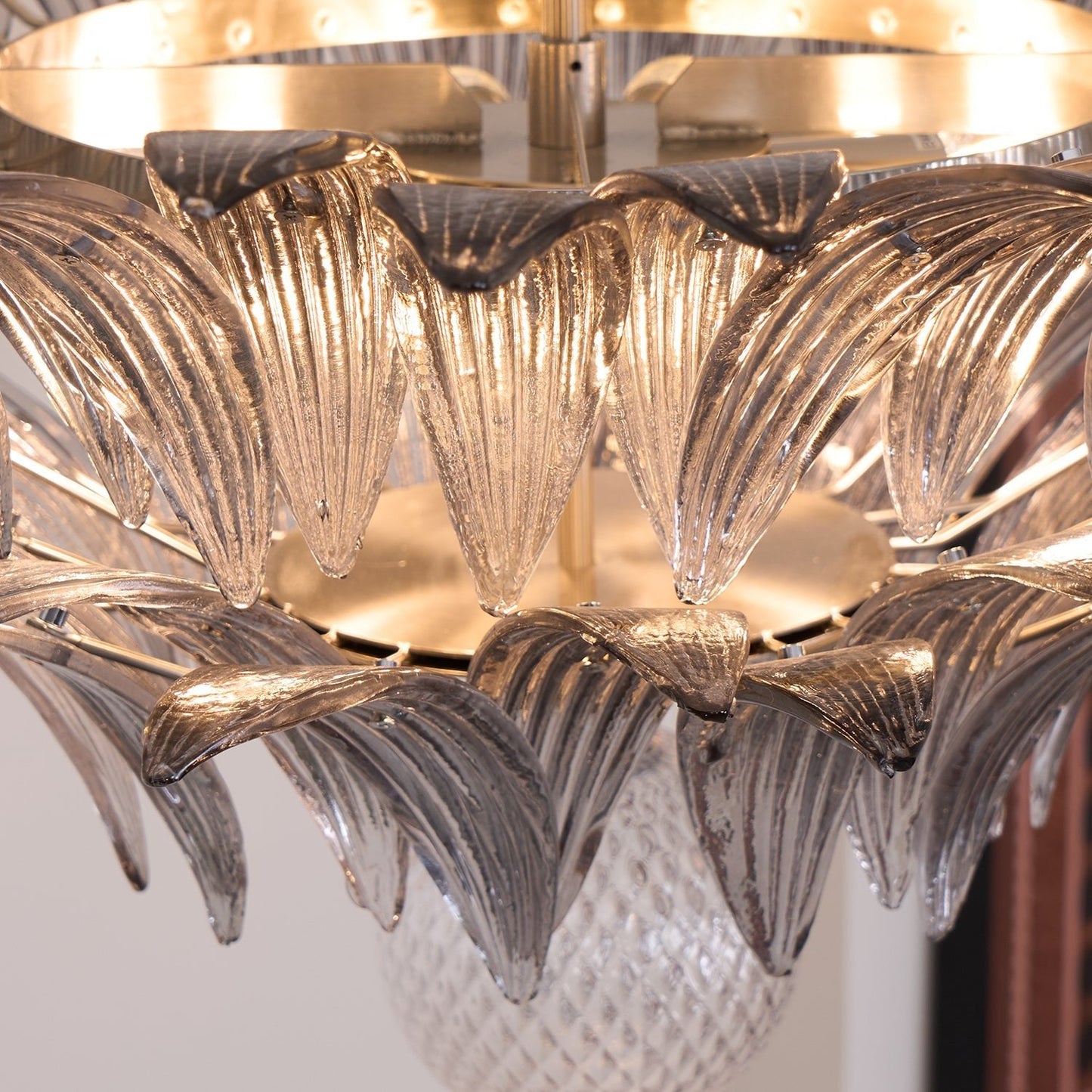 Murano Palmette Transparent Chandelier - YIOSI