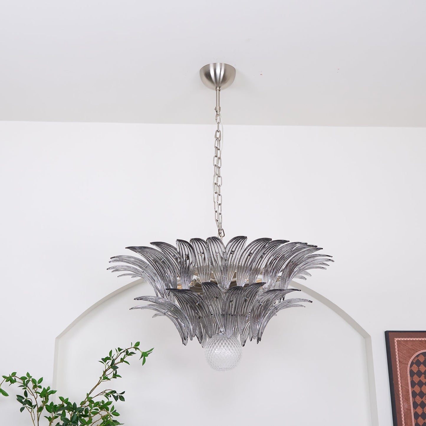 Murano Palmette Transparent Chandelier - YIOSI