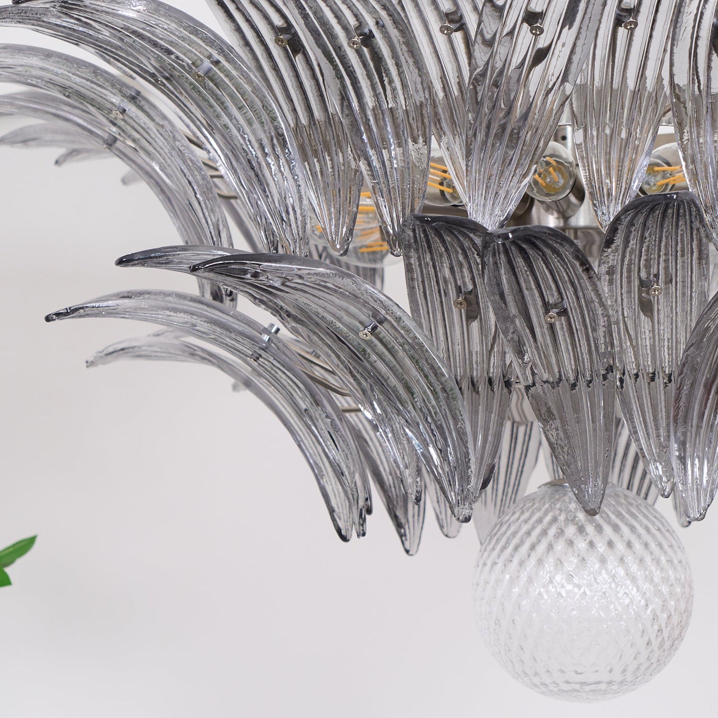 Murano Palmette Transparent Chandelier - YIOSI