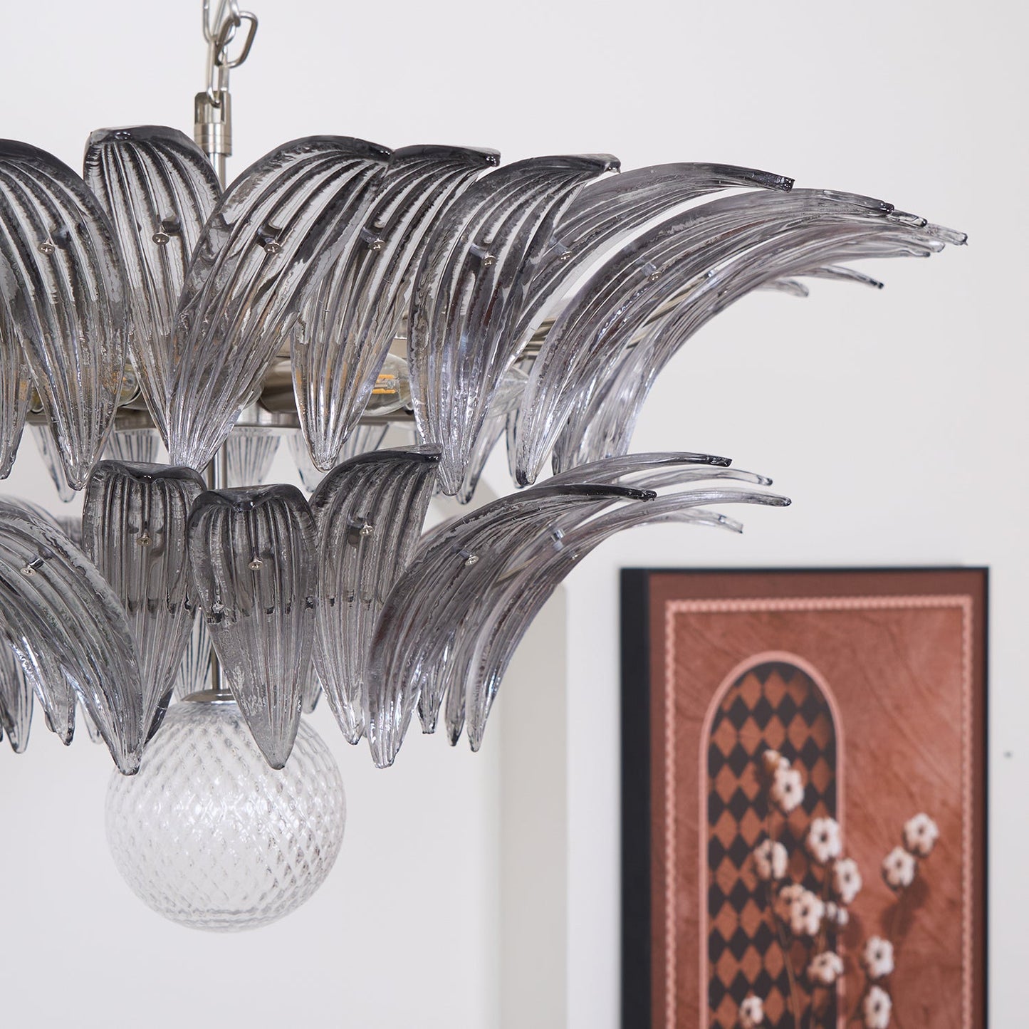 Murano Palmette Transparent Chandelier - YIOSI