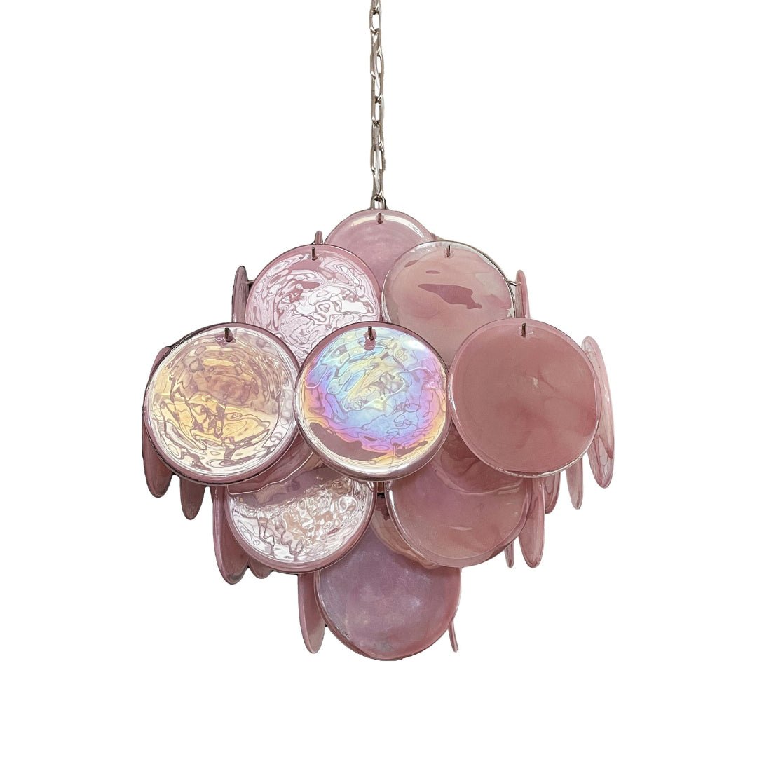 Murano Pink Disks Chandelier - YIOSI