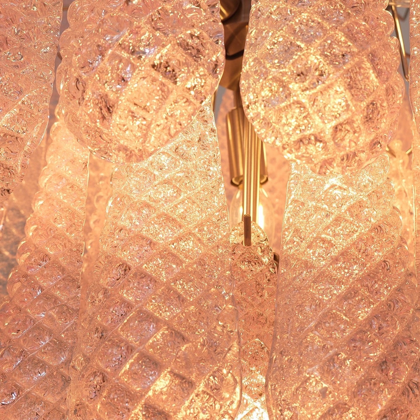 Murano Pink Glass Dewdrop Chandelier - YIOSI