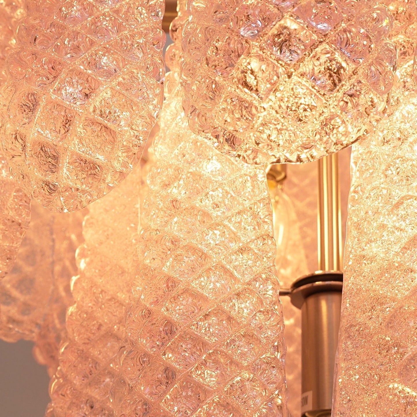 Murano Pink Glass Dewdrop Chandelier - YIOSI
