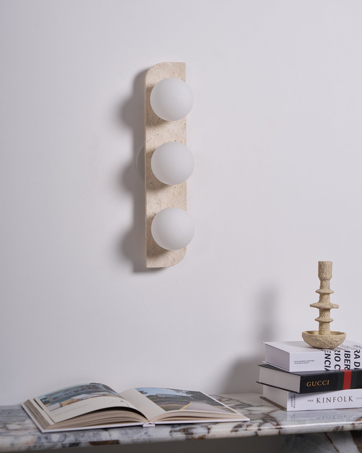 Elysian Travertine Plug - in Wall Light - YIOSI