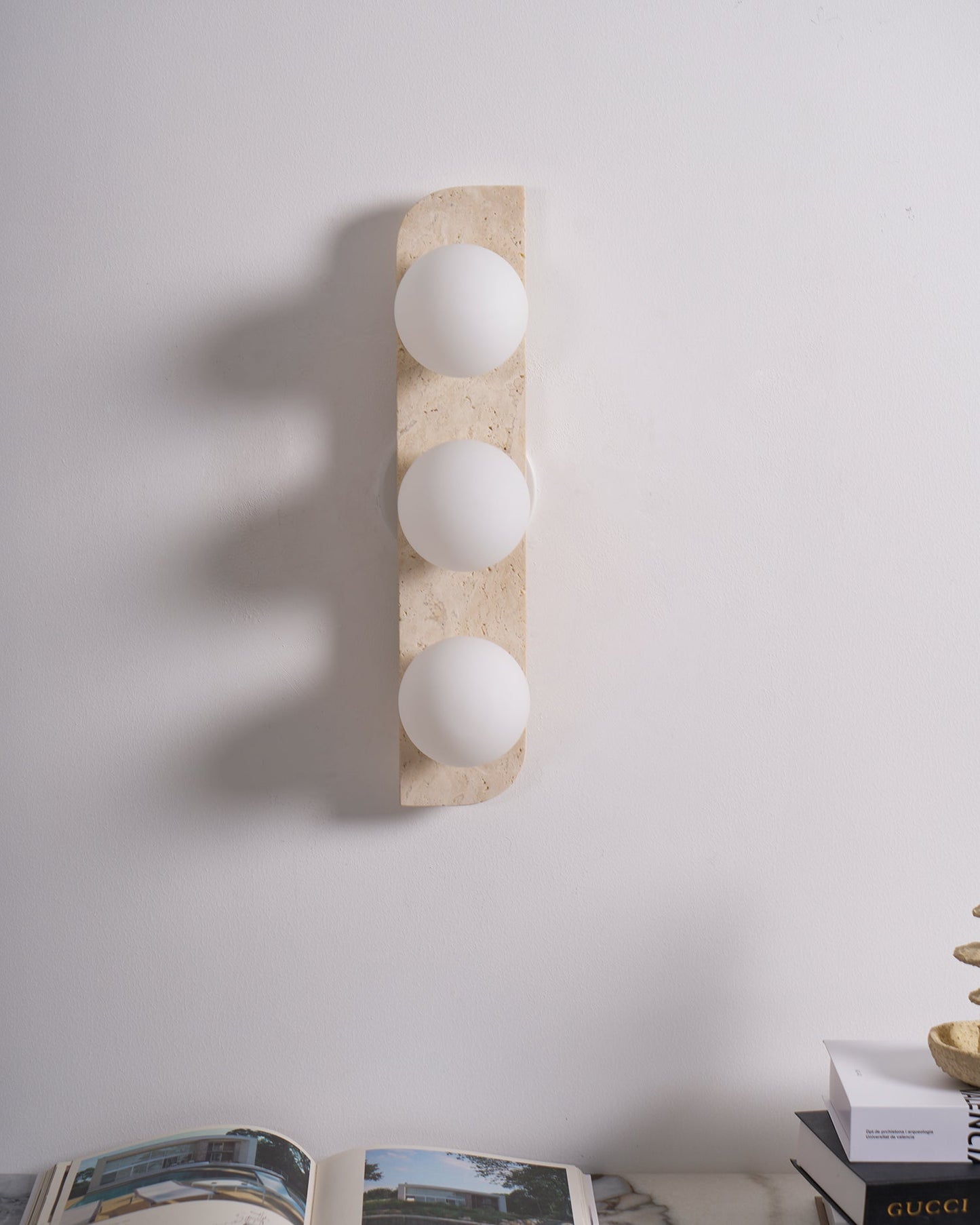 Elysian Travertine Plug - in Wall Light - YIOSI