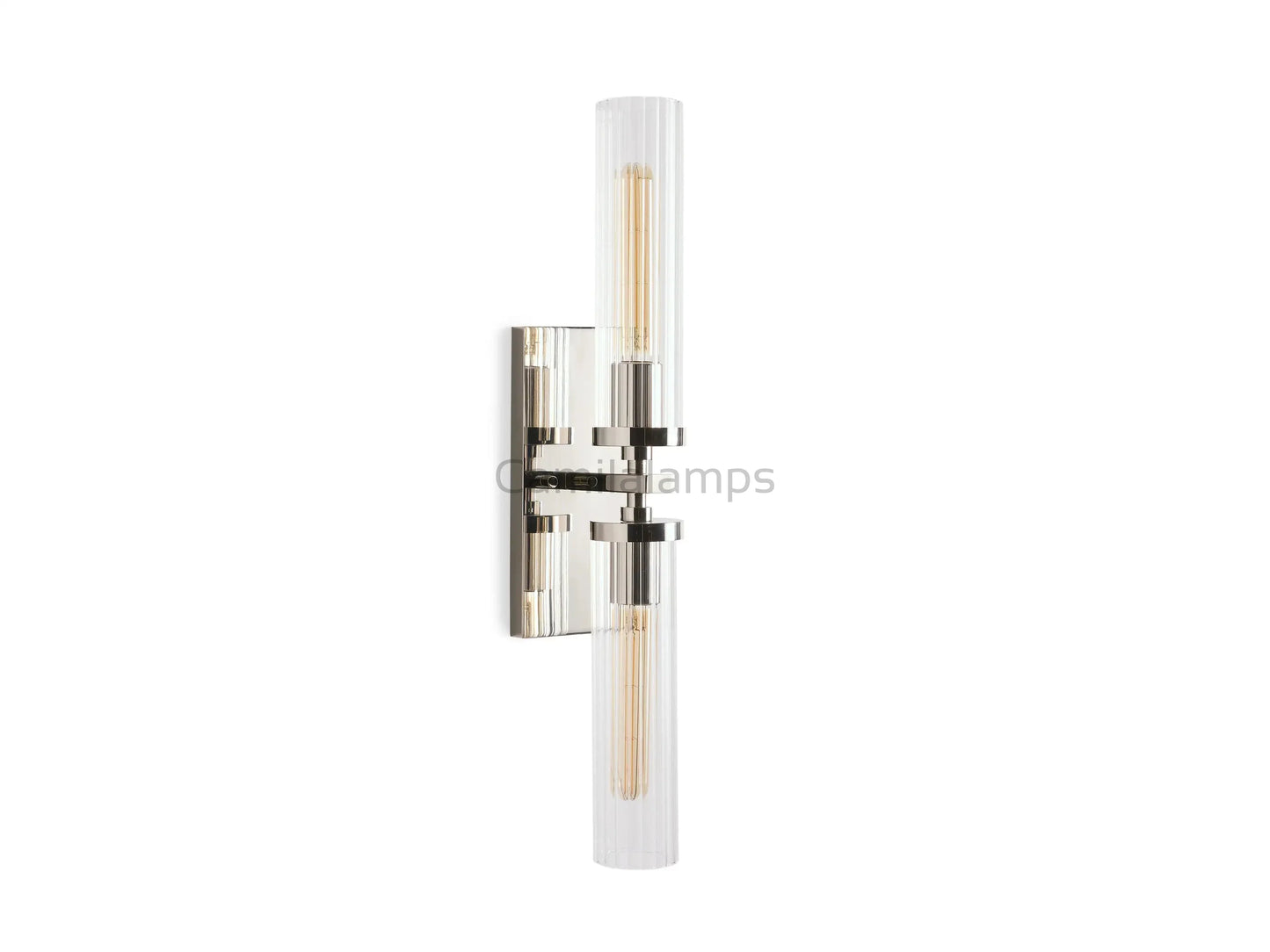 Andreas Double Sconce Vintage Brass Bronze Nickel Wall Light