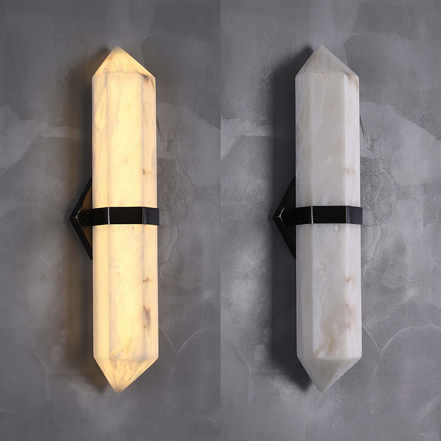 Alabaster Obelisk Wall Sconce - YIOSI