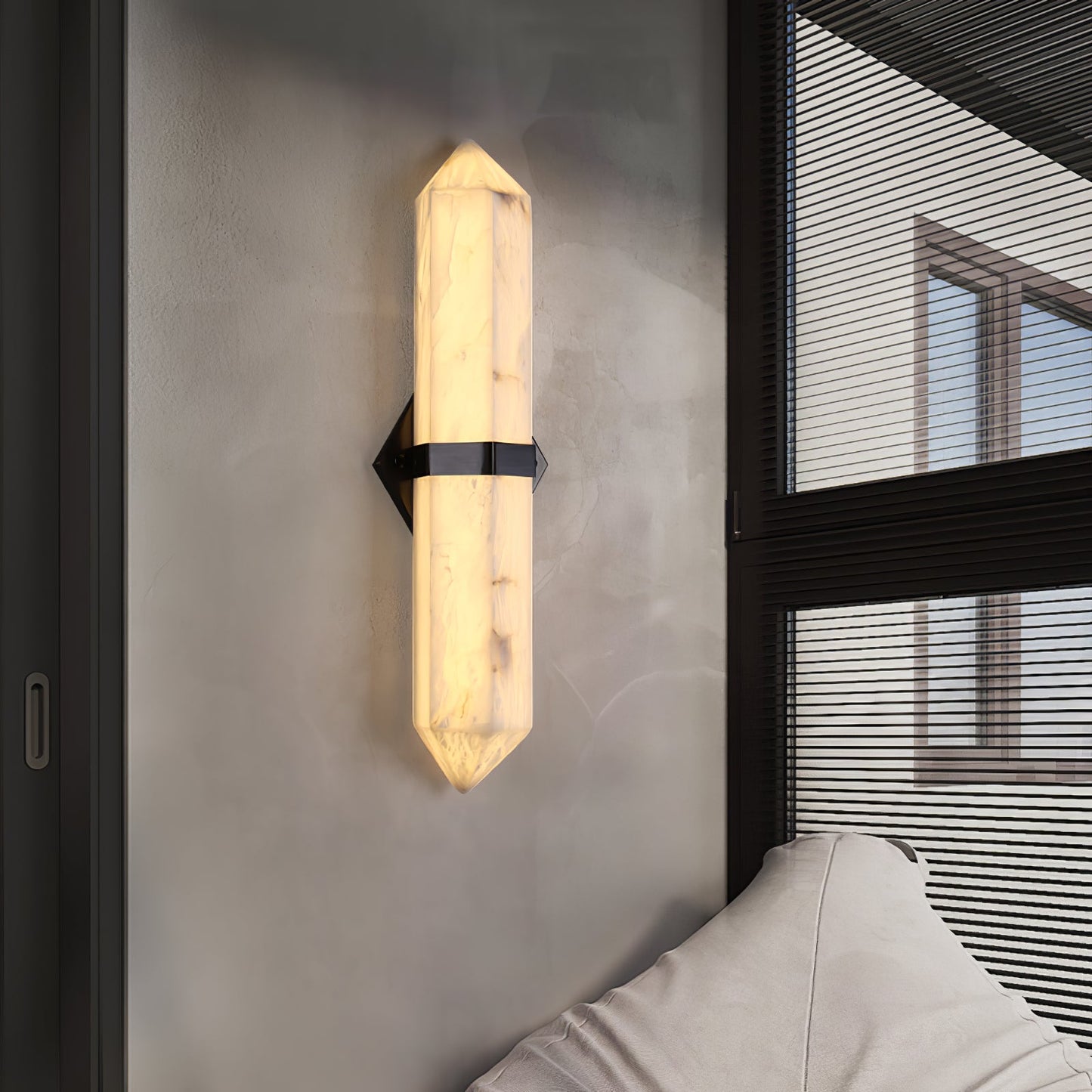Alabaster Obelisk Wall Sconce - YIOSI