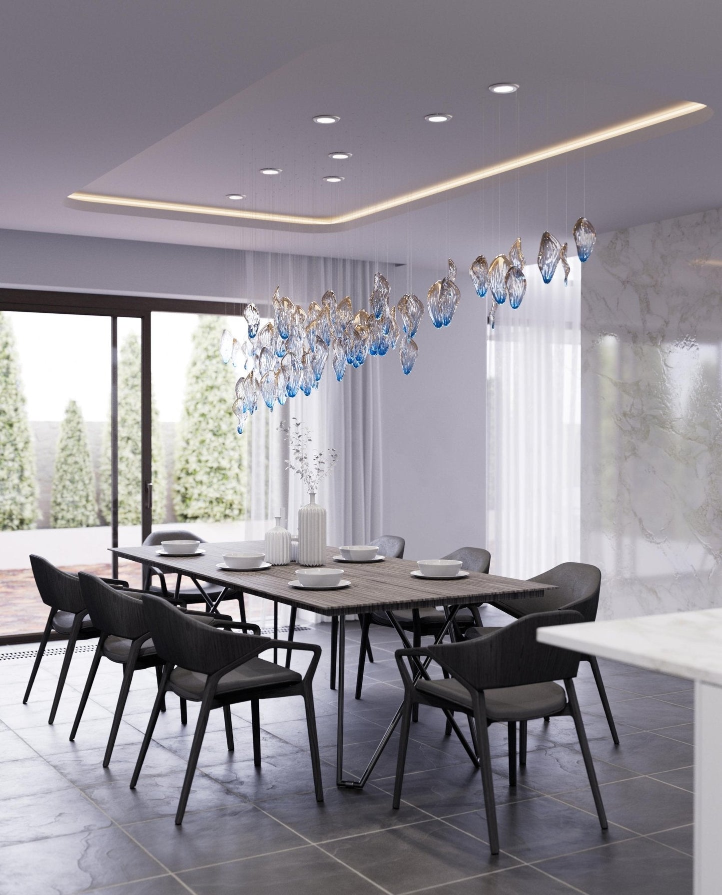 Ocean Drift Blown Glass Customize Chandelier - YIOSI