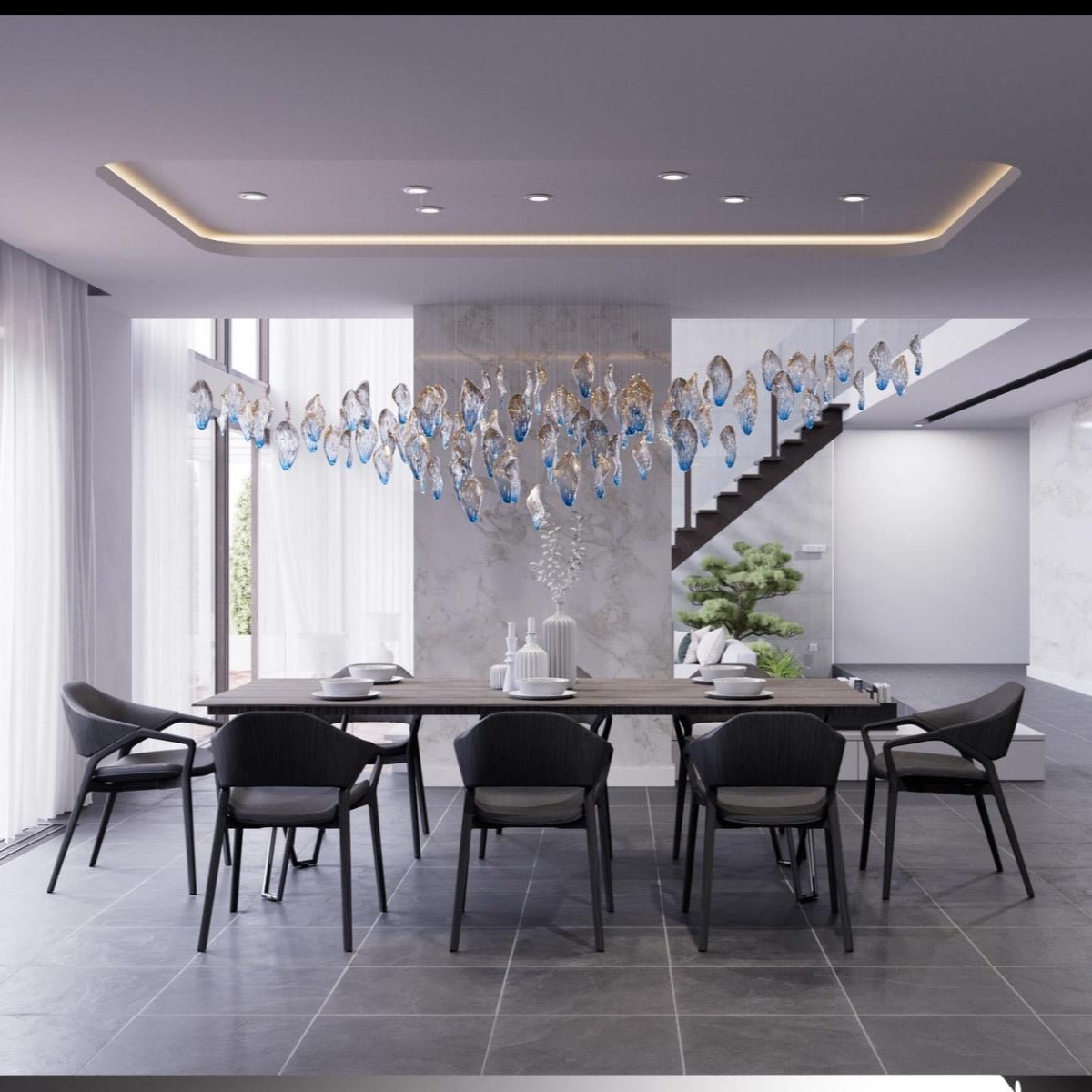 Ocean Drift Blown Glass Customize Chandelier - YIOSI