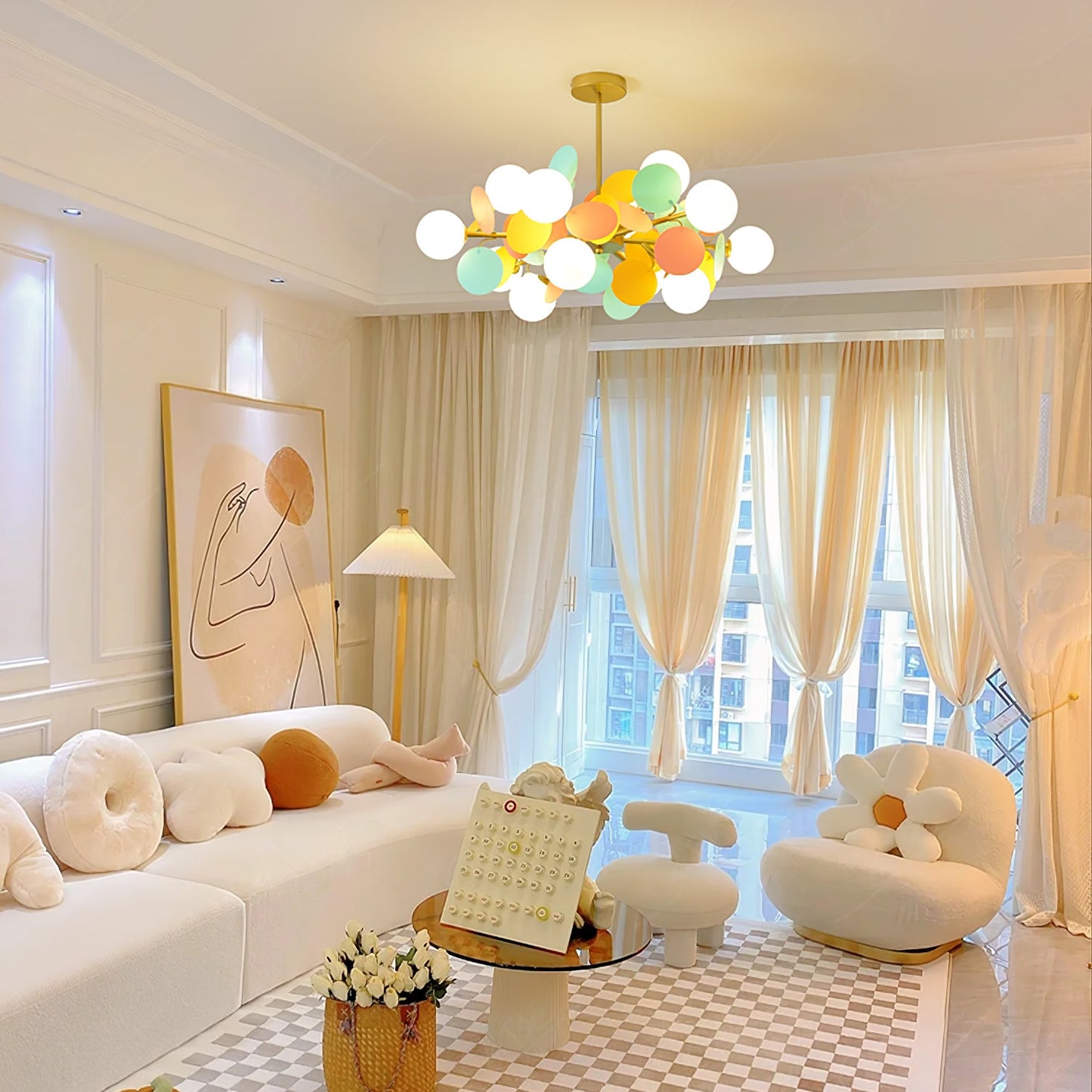 Off White Tree Chandelier - YIOSI
