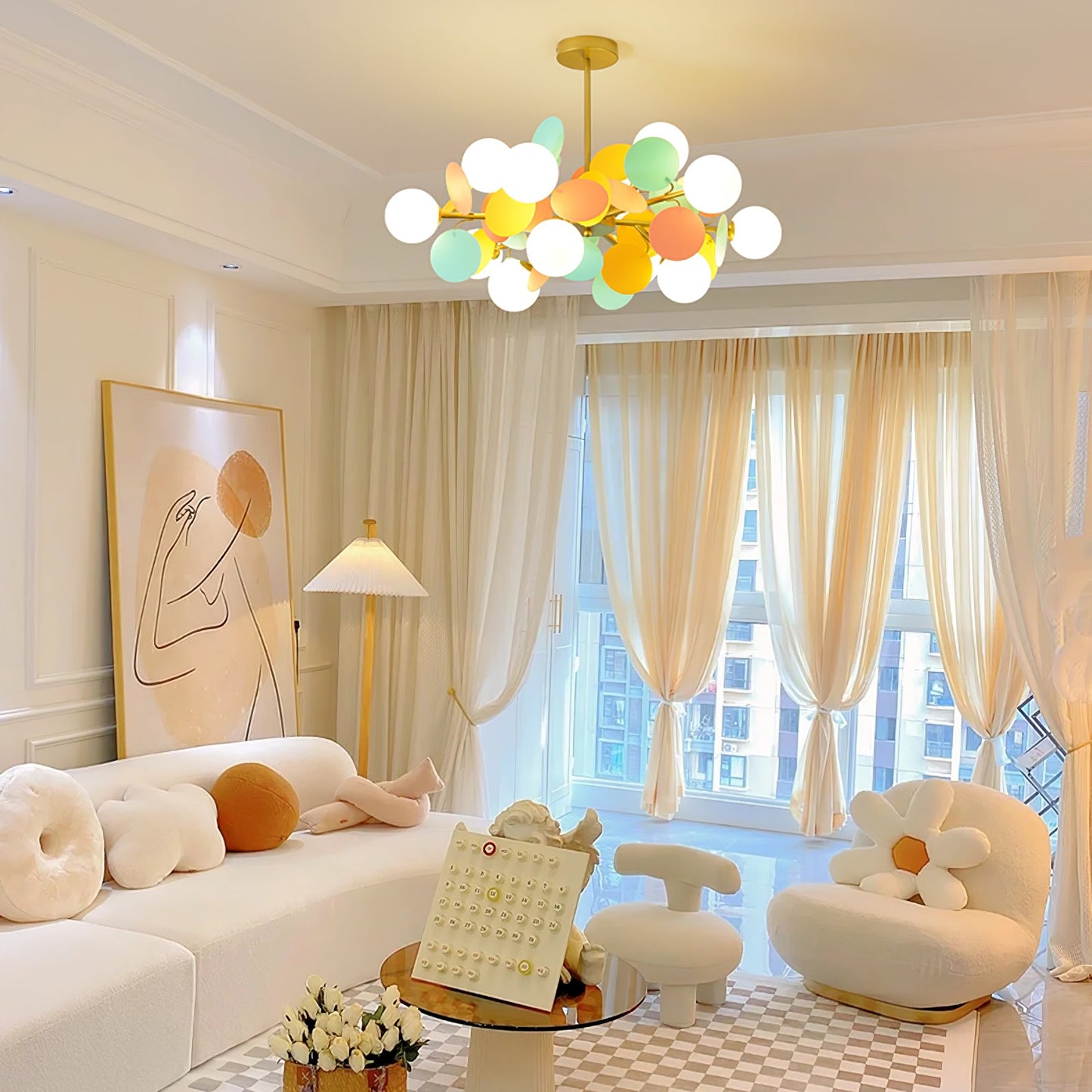 Off White Tree Chandelier - YIOSI